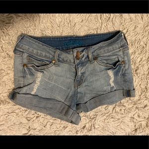 Light Blue Distressed Shorts